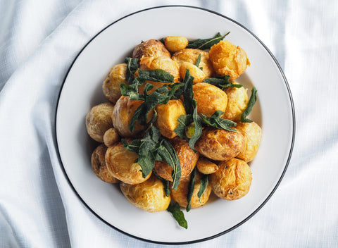 Crispy Sage & Garlic Potatoes