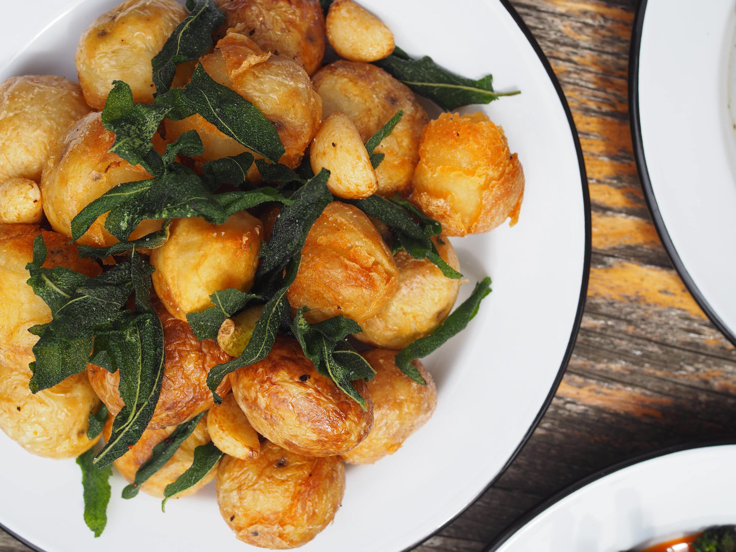 Crispy Sage & Garlic Potatoes
