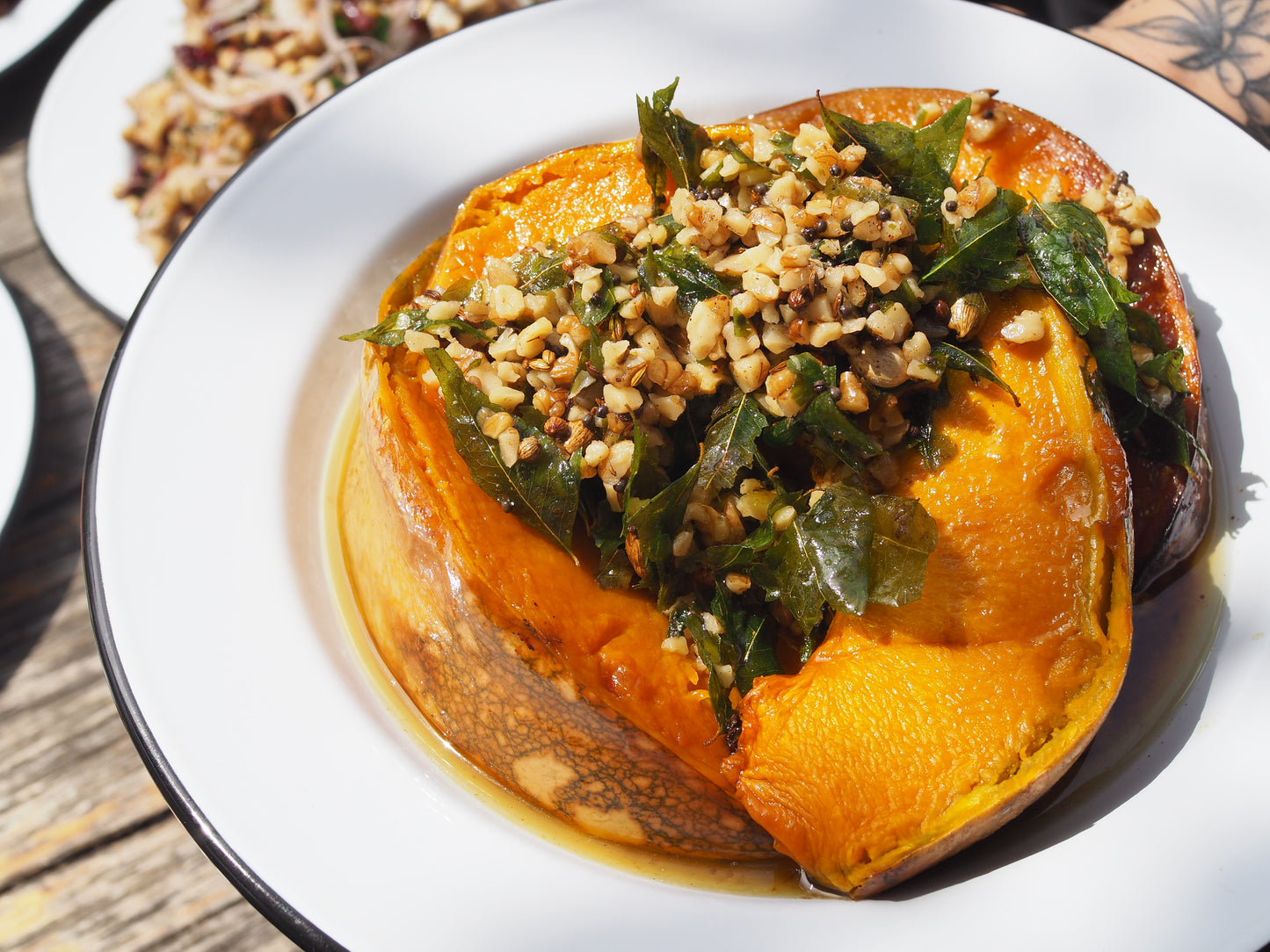 Roast Pumpkin & Fried Curry Leaves